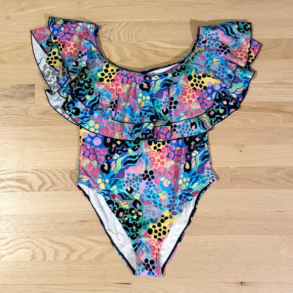 NWT Infamous Swim Electric Leopard One-Piece Swimsuit